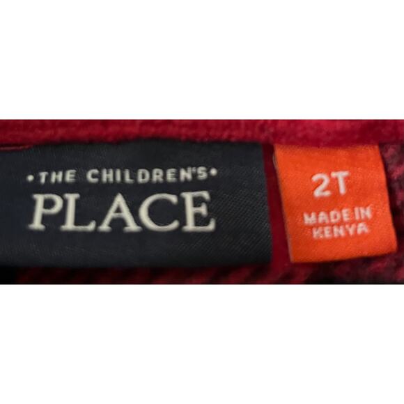 THE CHILDREN’S PLACE LONG SLEEVE FLANNEL SHIRT, UNISEX CHILD, 2T, BLACK & RED - Picture 6 of 8